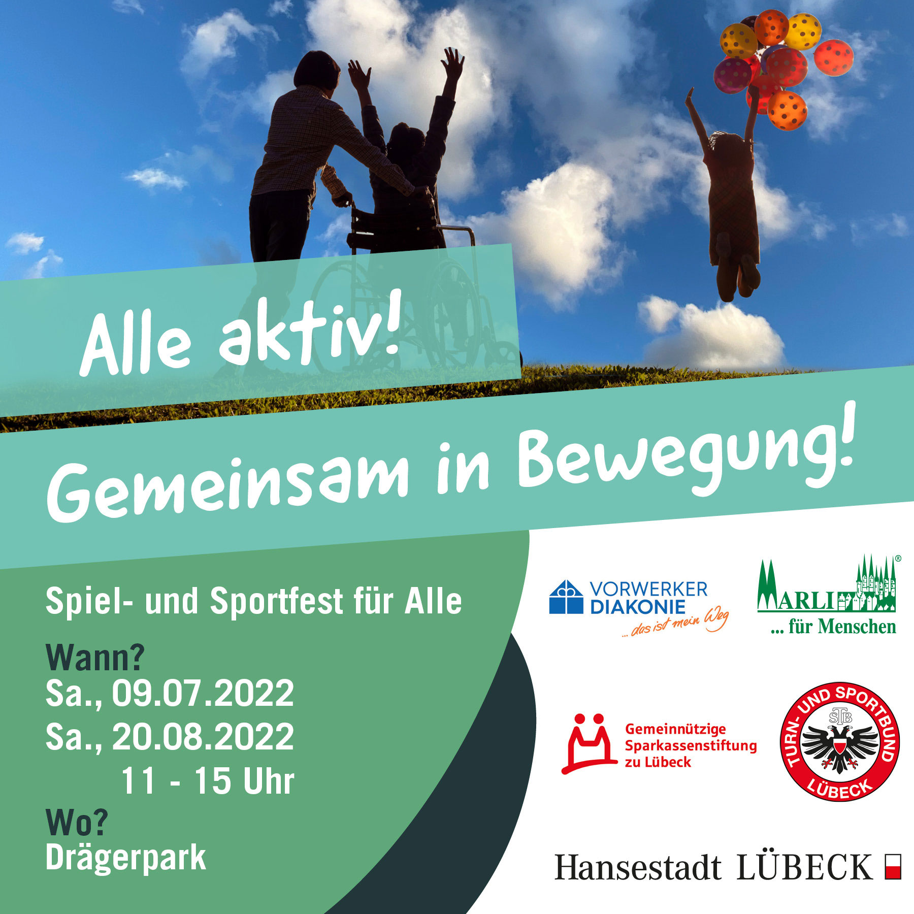 Alle Aktiv am 09.07. und 20.08. von 11-15 Uhr im Drägerpark