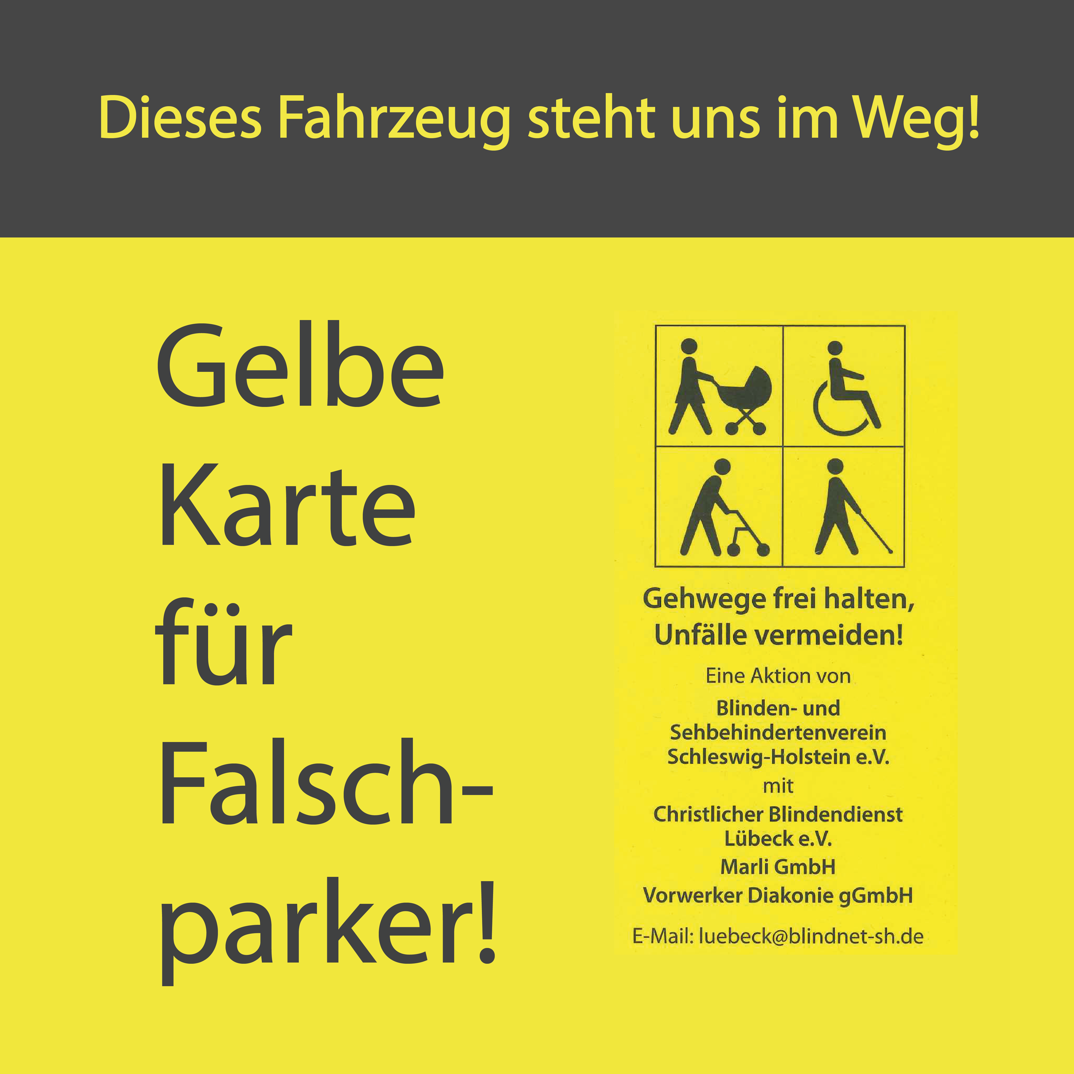 Gelbe Karte für Falschparker – Marli