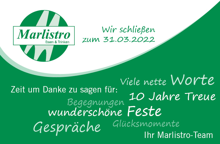 Schließung Marlistro