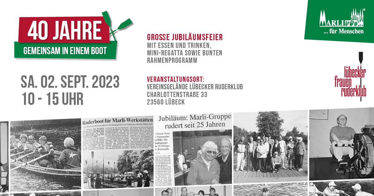 40 jähriges Jubiläum inklusiver Rudergruppe am 02.09.2023